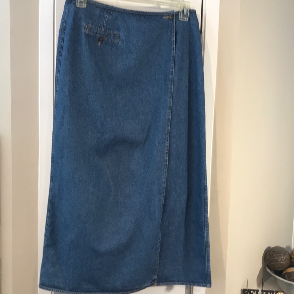 Skirt LIZ WEAR  Vintage Denim Maxi/Midi WRAP